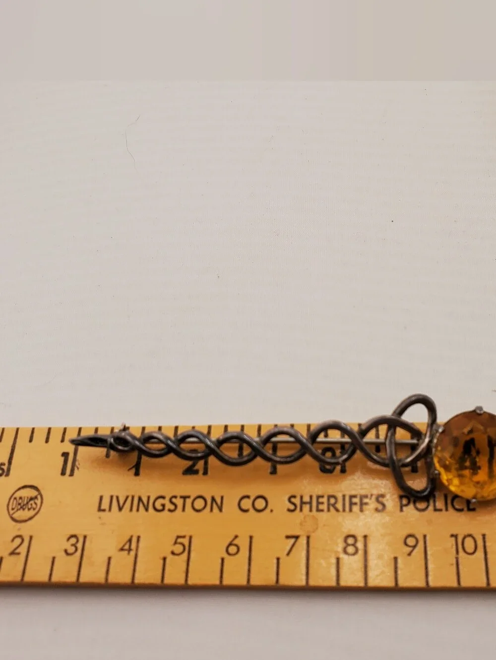 Sterling Citrine Scottish Knot Kilt Pin